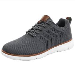 Cocey Leichte Herren Sneaker Lässige Atmungsaktive Mesh Sportschuhe (Grau,43) von Cocey