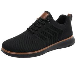 Cocey Leichte Herren Sneaker Lässige Atmungsaktive Mesh Sportschuhe (Schwarz,45) von Cocey