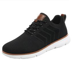 Cocey Leichte Herren Sneaker Lässige Atmungsaktive Mesh Sportschuhe (Schwarz-Weiß,43) von Cocey