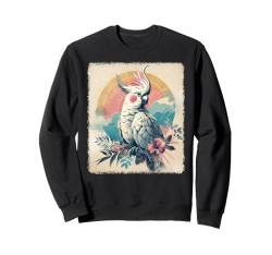 Kakadu Mama Papa Vogel Liebhaber Floral Sonnenuntergang Papagei künstlerisch Sweatshirt von Cockatoo lover Cockatoos Parrot Umbrella Cockatoo