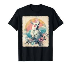 Kakadu Mama Papa Vogel Liebhaber Floral Sonnenuntergang Papagei künstlerisch T-Shirt von Cockatoo lover Cockatoos Parrot Umbrella Cockatoo