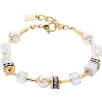 COEUR DE LION Armband Schmuck Geschenk Edelstahl GeoCUBE® Iconic Pearl Mix, 4081/30-1416, Made in Germany - mit Schmucksteinen - mit Swarovski® Perle von Coeur De Lion