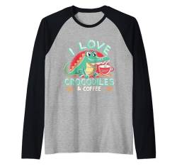 ICH LIEBE KROKODILE UND KAFFEE Raglan von Coffee Expert CHOICE T for Girl Woman, LIFE & LOVE