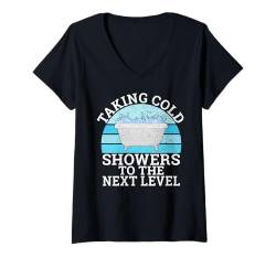 Damen Bringt kalte Duschen auf das nächste Level Eisbad T-Shirt mit V-Ausschnitt von Cold Plunge Acessories