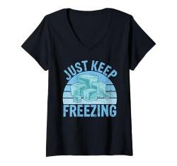 Damen Frieren Sie das Eisbad einfach weiter ein T-Shirt mit V-Ausschnitt von Cold Plunge Acessories