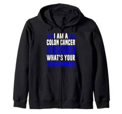 Colon Cancer Awareness Blue Ribbon Support Zitat Survivor Kapuzenjacke von Colon Cancer Awareness products (Lwaka)