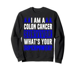 Colon Cancer Awareness Blue Ribbon Support Zitat Survivor Sweatshirt von Colon Cancer Awareness products (Lwaka)