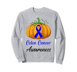 Colon Cancer Awareness Pumpkin Halloween Support Zitat Sweatshirt von Colon Cancer Awareness products (Lwaka)