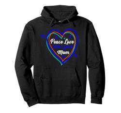 Darmkrebsbewusstsein Frieden Liebe Mama Unterstützung Mutter Familie Pullover Hoodie von Colon Cancer Awareness products (Lwaka)