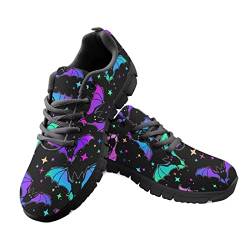 Coloranimal Bat Damenschuhe Lässige Wanderschuhe zum Schnüren, Laufen, Joggen, Wandern, Turnschuhe EU 40 von Coloranimal