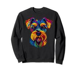 Bunter American Staffordshire Terrier Lover Netter Hund Schwarz Sweatshirt von Colorful Dog Face