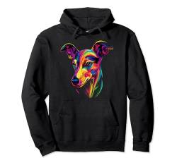 Buntes Azawakh Hundeliebhaber, elegant, für Welpen, Männer und Frauen, Schwarz Pullover Hoodie von Colorful Dog Face