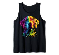 Buntes Dalmatiner-Gesicht, niedlicher Hundeliebhaber, für Männer und Frauen, Schwarz Tank Top von Colorful Dog Face