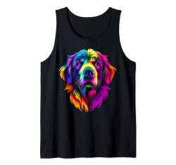 Buntes Pyrenäengesicht, niedlicher Hundeliebhaber, für Männer und Frauen, Schwarz Tank Top von Colorful Dog Face