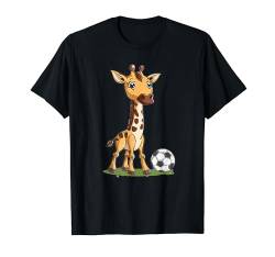 Niedliche Fußball-Giraffe T-Shirt von Colorful Giraffe Art I Kids Giraffe