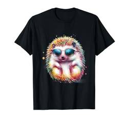 Igel Herren Damen Bunt Aquarell Igel T-Shirt von Colorful Watercolor Animal Designs
