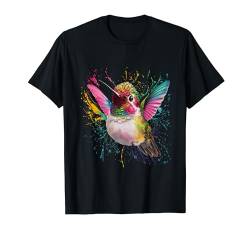 Kolibri Herren Damen Bunt Aquarell Kolibri T-Shirt von Colorful Watercolor Animal Designs