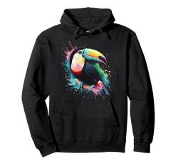 Tukan Herren Damen Bunt Aquarell Tukan Pullover Hoodie von Colorful Watercolor Animal Designs