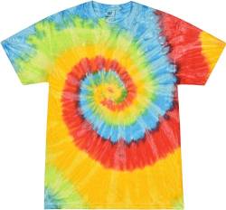 Colortone Batik-T-Shirts für Erwachsene für Damen und Herren, Pastell-Neon, L von Colortone