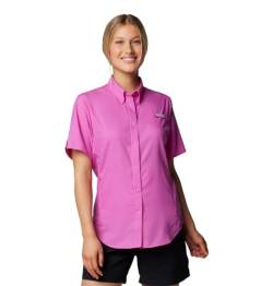 Columbia Damen Tamiami II Kurzarmshirt, Bright Lavender, 3X von Columbia