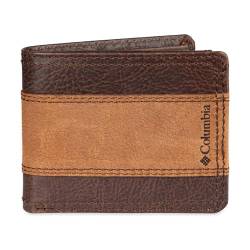 Columbia Herren Everyday Bifold Wallet-Multiple Card Slots, ID Window, Braun, zweifarbig, Einheitsgröße, Faltbare Geldbörse für den Alltag, mehrere Kartenfächer, Ausweisfenster von Columbia