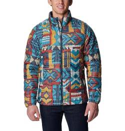 Columbia Herren Jacket Powder Lite Jacke, Warp Red Pathways Print, XL von Columbia