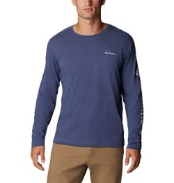 Columbia Herren Thistletown Hills Langarm Logo T-Shirt, Dark Mountain Heather, XS von Columbia