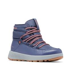 Columbia Slopeside Village Omni-Heat Mid WP wasserdichte Schneestiefel für Damen, Blau (Nocturnal x Beetroot), 41.5 EU von Columbia