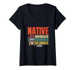 Damen Christoph Kolumbus Italienisch-Amerikanischer Kolumbus-Tag T-Shirt mit V-Ausschnitt von Columbus Day Christopher Columbus Shirts & Gifts