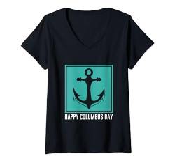 Damen Christoph Kolumbus Italienisch-Amerikanischer Kolumbus-Tag T-Shirt mit V-Ausschnitt von Columbus Day Christopher Columbus Shirts & Gifts