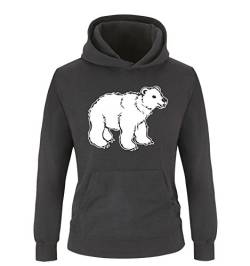 Comedy Shirts - Eisbär - Kinder Hoodie - Schwarz/Weiss Gr. 152/164 von Comedy Shirts