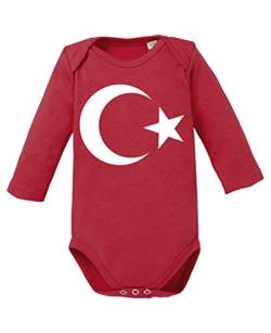 Comedy Shirts - Türkei Wappen - Baby Langarm Body - Rot/Weiss Gr. 74 von Comedy Shirts