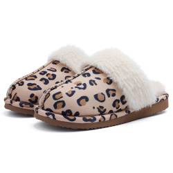 Comwarm Damen Warme Hausschuhe Memory Foam Plüsch Pantoffeln Herren Slippers Winter von Comwarm