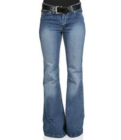 Comycom Damen Jeans Schlaghose Star Used washed Reloaded 32/34 von Comycom