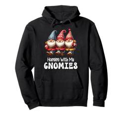 Hanging With My Gnomies Lustige Weihnachtsfeier Pullover Hoodie von Cool Christmas Party Friends