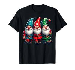 Zwerge Freunde Weihnachtsmannmütze Weihnachten Party Xmas Gnome Lover T-Shirt von Cool Christmas Party Friends