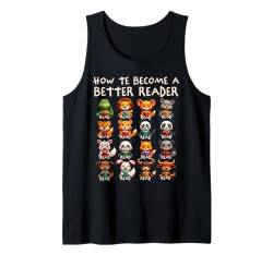 Leselehrer Wie man ein besserer Leser wird Tiere Tank Top von Cool Reading Teacher Designs