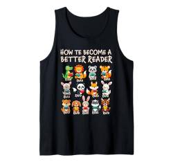 Leselehrer Wie man ein besserer Leser wird Tiere Tank Top von Cool Reading Teacher Designs