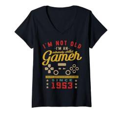 Damen I'm Not Old I'm A Skilled Gamer - 1953 - Videospiel - Gaming T-Shirt mit V-Ausschnitt von Cool Retro - Controller - Computer Game Stuff