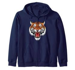 Bengalischer Tiger Brüllen Vintage Brüllender Bengalischer Tiger Liebhaber Kapuzenjacke von Cool Tiger Design