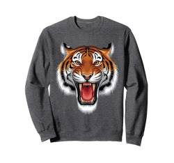 Bengalischer Tiger Brüllen Vintage Brüllender Bengalischer Tiger Liebhaber Sweatshirt von Cool Tiger Design