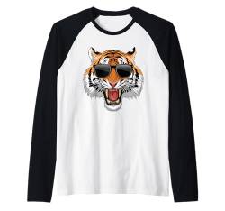 Tiger Roar Sonnenbrille Vintage Brüllender Bengalischer Tiger Liebhaber Raglan von Cool Tiger Design