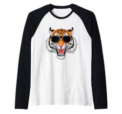 Tiger Roar Sonnenbrille Vintage Brüllender Bengalischer Tiger Liebhaber Raglan von Cool Tiger Design