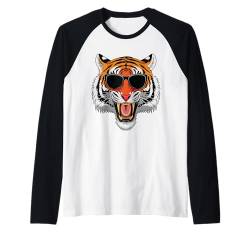 Tiger Roar Sonnenbrille Vintage Brüllender Bengalischer Tiger Liebhaber Raglan von Cool Tiger Design