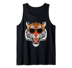 Tiger Roar Sonnenbrille Vintage Brüllender Bengalischer Tiger Liebhaber Tank Top von Cool Tiger Design