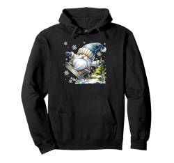 Funny Winter Gnome Do Tricks On The Snowboard Cute Snowflake Pullover Hoodie von Cool Winter Sports Gnome Gifts For Snowboarders