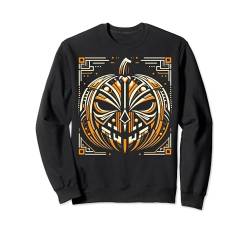 Jack O Laterne Kürbis Halloween Art Deco Art Style Sweatshirt von Cool and Spooky Halloween Art Deco Art Store