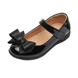 Cool&D Mädchen Kommunionschuhe Prinzessin Schuhe Sandalen Flache Schuhe Oxford Sohlen Sandalette(Schwarz,29) von Cool&D