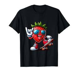 Cooler Erdbeer-Skateboard-Sommerfrucht-Rock and Roll T-Shirt von Coole Erdbeer-Skateboard-Sommerfrucht