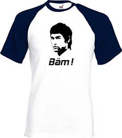 Coole Fun T-Shirts BÄM in Your face Bruce LEE t-Shirt Baseball, Grösse: XL von Coole-Fun-T-Shirts